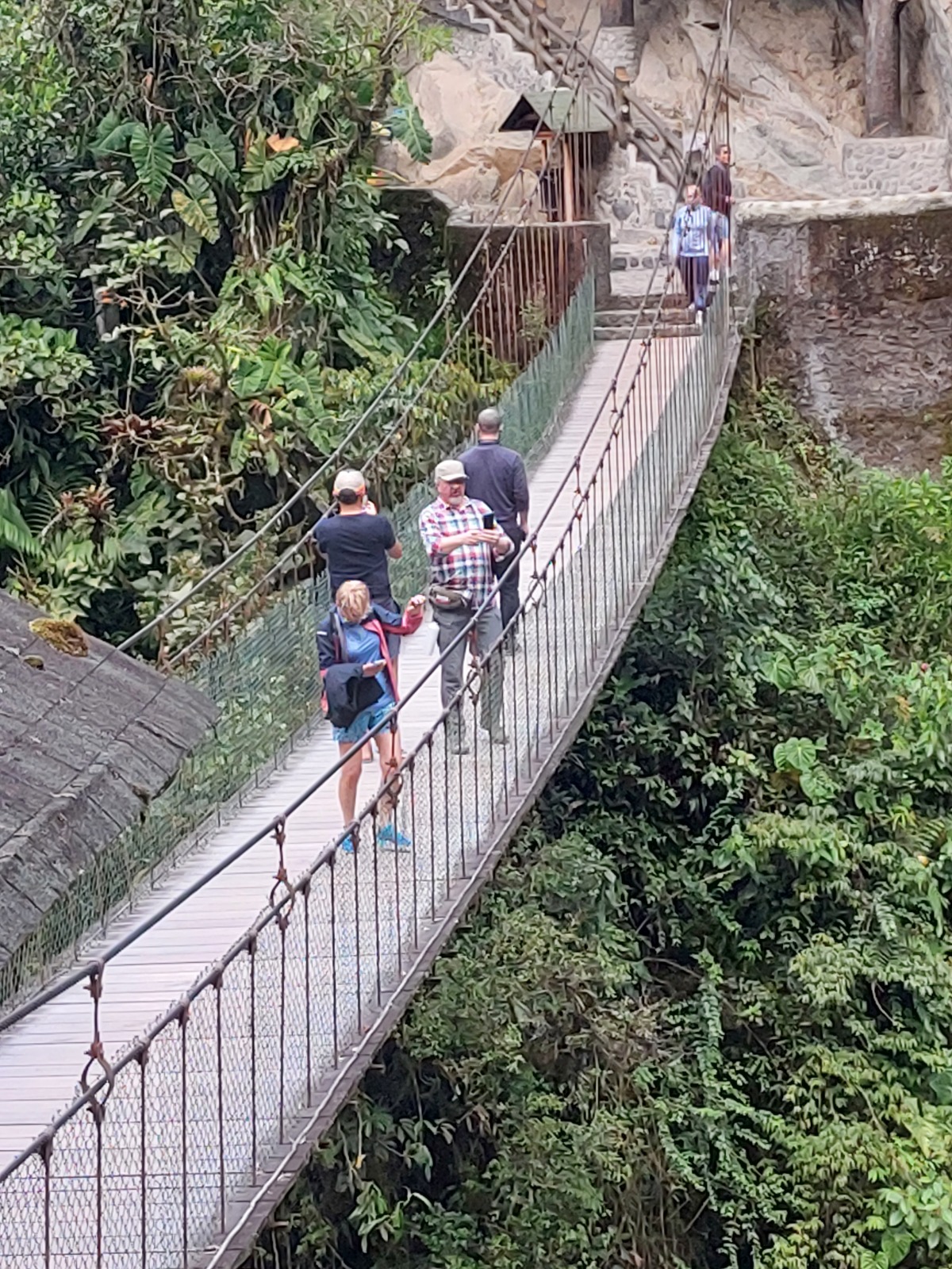 Cloud forest bridge near Baños