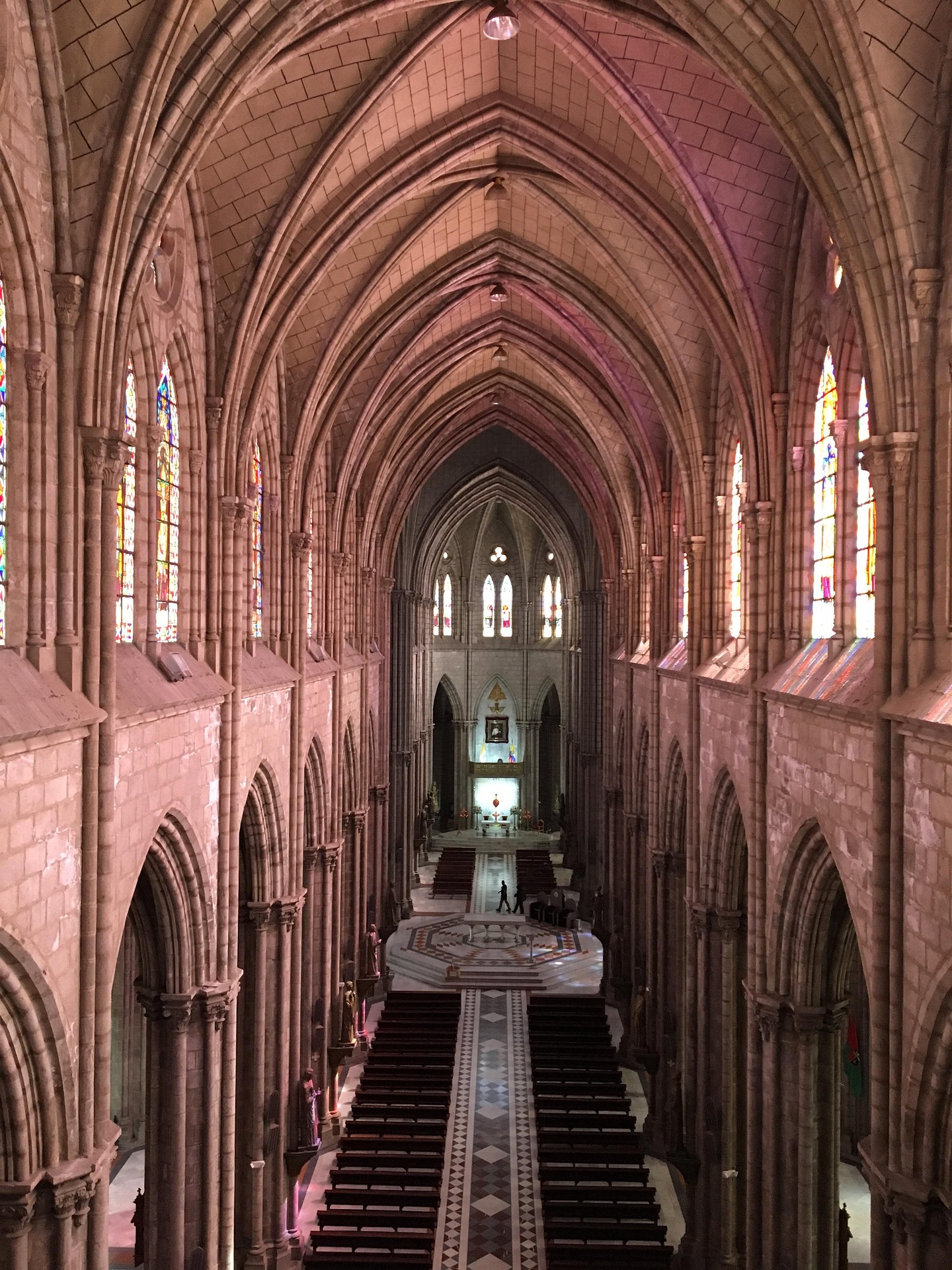 Interior arches of Quito basilica