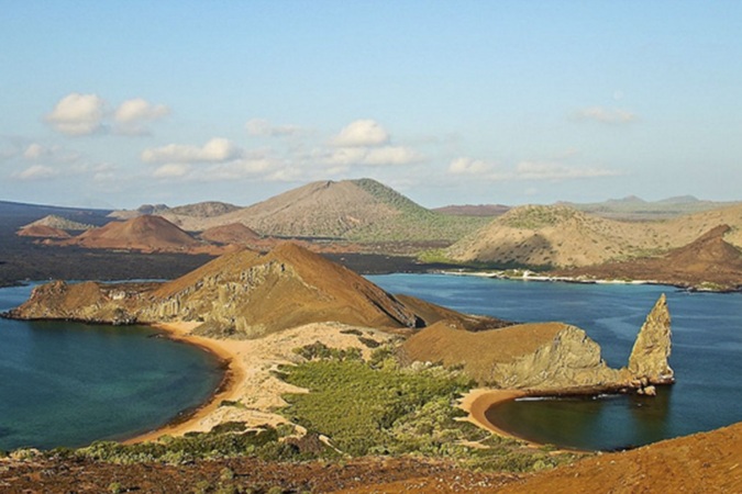 Bartolome island landscape in Galapagos